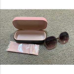 NEW Kate Spade KS Nicola Sunglasses 0HZJ Gold Lilac 100% AUTHENTIC